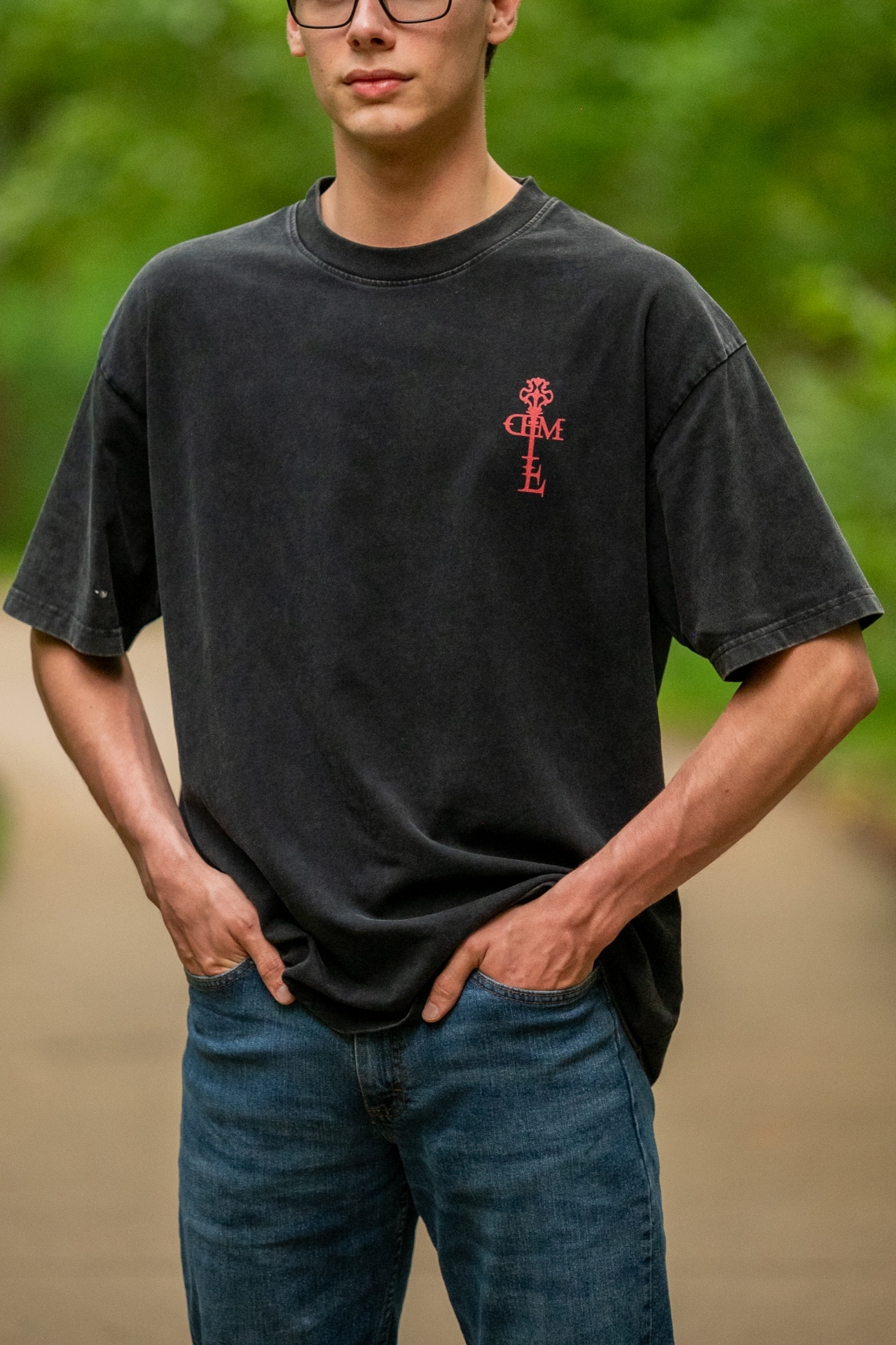 Evildoer short sleeve front with key logo